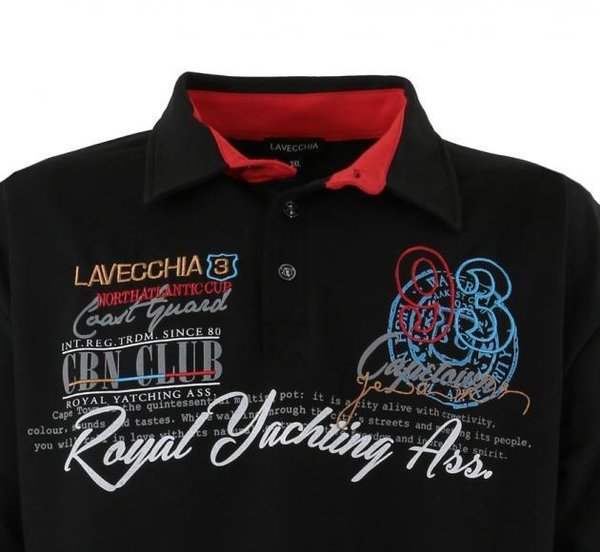 Herren Sweatshirt Poloshirt in Übergröße Lavecchia 3-8 XL LV-2024