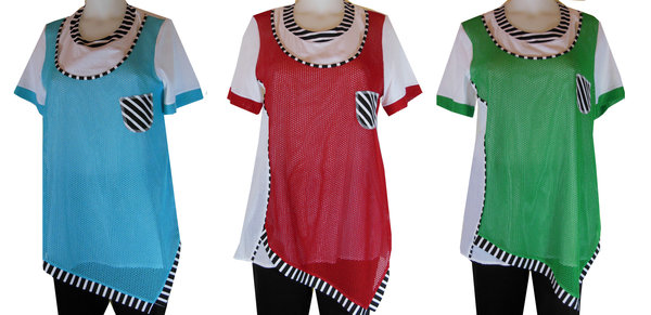 Damen T-Shirt, Tunika, Longshirt,  Lagenlook in  3 Farbstellungen