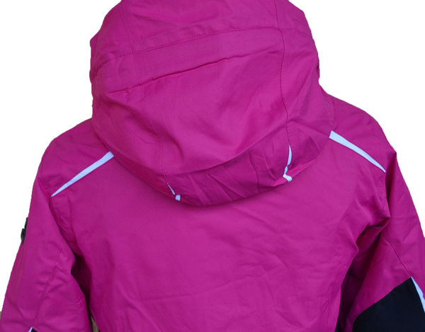 Damen Skijacke CMP in pink-rasberry, abnehmbarer Kapuze, verschweißte Nähte